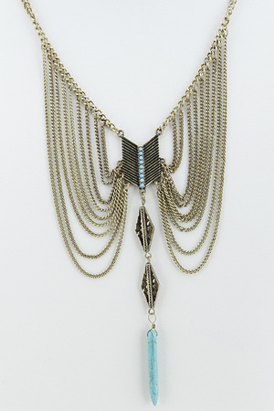 Aztec Inspired Drop Necklace 5JBD7